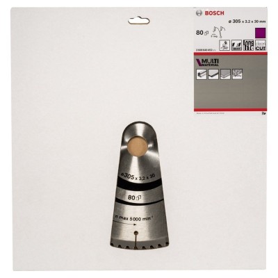 Bosch - Standard for Serisi Çoklu Malzeme için Daire Testere Bıçağı 305*30 mm 80 Diş