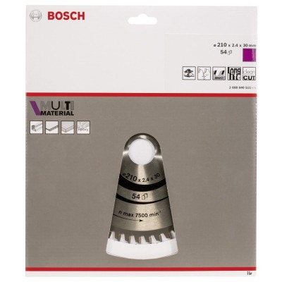 Bosch - Standard for Serisi Çoklu Malzeme için Daire Testere Bıçağı 210*30 mm 54 Diş