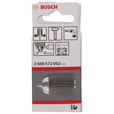 Bosch - 2-13 mm - 1/2''-20 Anahtarsız Mandren