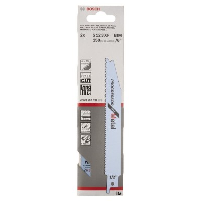 Bosch - Progressor Serisi Metal için Panter Testere Bıçağı S 123 XF - 2'li