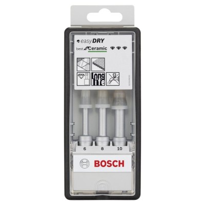 Bosch - Best Serisi, Matkap İçin Seramik Kuru Elmas Delici 6/8/10 mm 3 Parça Set