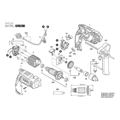 Bosch - GSB 13 RE  bare
